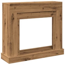 Fireplace Surround Artisan Oak 39.4x11.8x34.4" Engineered Wood vidaXL