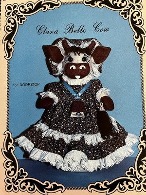 craft sewing patterns, Clara Belle Cow Doorstop