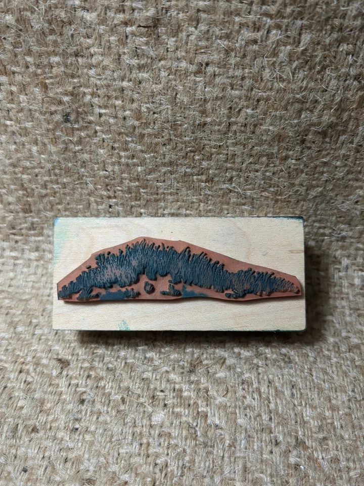 Estampilla de goma montada en madera Hilltop Z251e 1992 vintage estampida de goma Foto 2 de 4