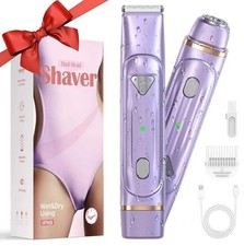 Dermave Bikini Shaver - Electric Bikini Trimmer for Women, Waterproof Dual He...