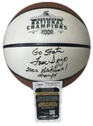 TOM IZZO MICHIGAN STATE SPARTANS SIGNED AUTOGRAPHED LOGO BASKETBALL JSA