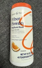 3 New Foster Thrive Fiber Powder Sugar Free Smooth Texture Orange 10 Oz Each