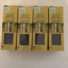 4 Crafter's Square Navy Blue Glitter Permanent Vinyl 4.5 X .48in Roll NEW