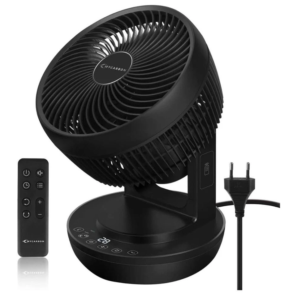 MYCARBON Leiser Ventilator mit Fernbedienung, Tischventilator