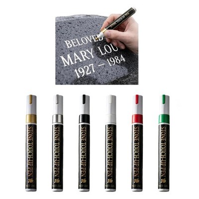 Stone Repair Paint Pen for Grave Headstone, Water Resistant Marker Multi-Color