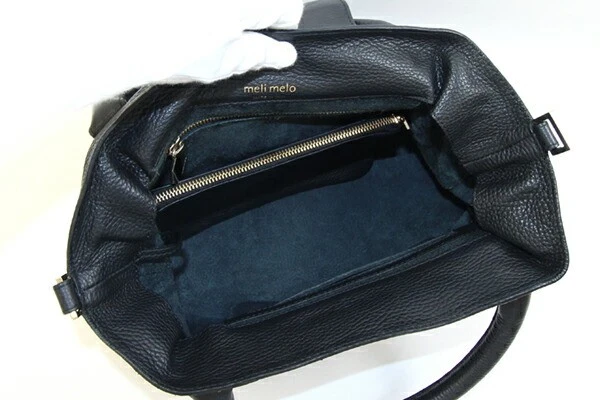 Bolso de mano bidireccional meli melo, cuero negro, usado, bandolera, bandolera Foto 3 de 4