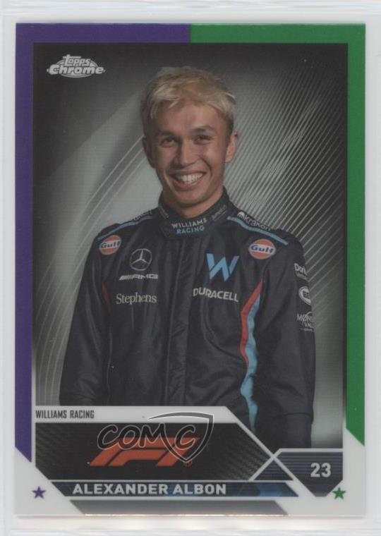 2023 Chrome Formula 1 F1 Drivers Purple Green Refractor Alexander Albon #61 10qd