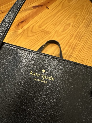 Kate Spade NY Large Grand Street Lydia Satchel Handbag Black w/ Gold Accent - Picture 5 of 20