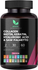 Nutraceuticals Collagen, Biotin, Keratin & Hyaluronic Acid – Supports Skin,... 