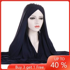 Muslim Women Plain Hijab Turban Wrap Shawl Headscarf Scarf Stoles Islamic Cover