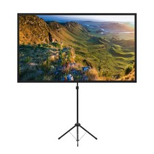 Projector Screen with Stand, 100 Inch Outdoor Projection Screen 16:9 and Trip...