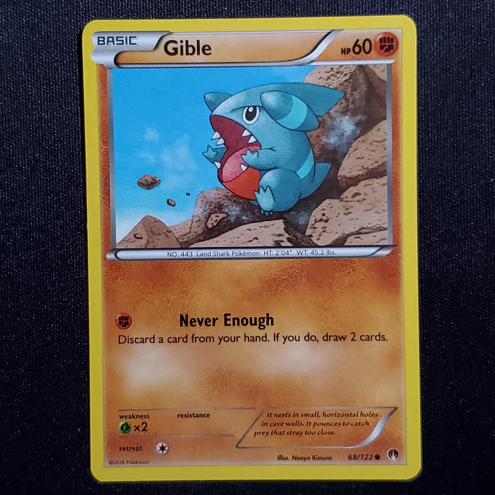 Gible 68/122 Common BREAKpoint Pokemon Moderately Played