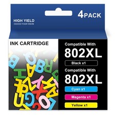4PK 802XL Ink Cartridges for Epson Workforce Pro WF-4730 WF-4720 WF-4734 WF-4740