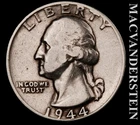 1944 Silver Washington Quarter - Scarce  Better Date  No Reserve  #K4547