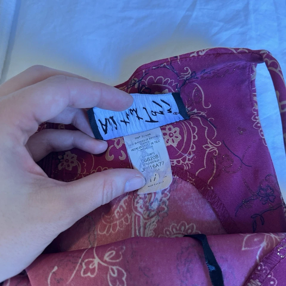 Minivestido vintage para mujer Y2K rosa cachemir All That Jazz, talla M Foto 4 de 4