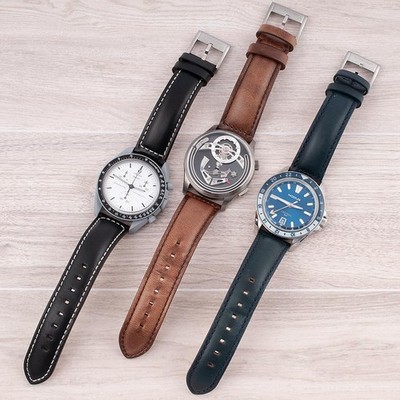 StrapHabit Horween Chromexcel Quick Release Leather Watch Straps Padded Shell QR