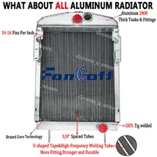 For Farmall International Harvester M MD Super M Radiator 3 Row Core #351798R92