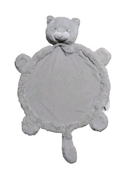 Pottery Barn KIDS Cozy Critter Gray Cat Plush Baby Play Mat Playmat Rare