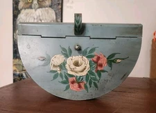 Vintage Silent Butler Crumb Catcher Kitchen Decor Floral 9" Tin 