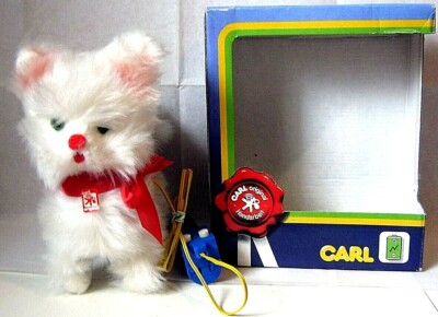 CARL BATTERY OPERATED AUTOMATON - CAT WALKER REMOTE CONTROL + BOX - MADE IN WEST GERMANY