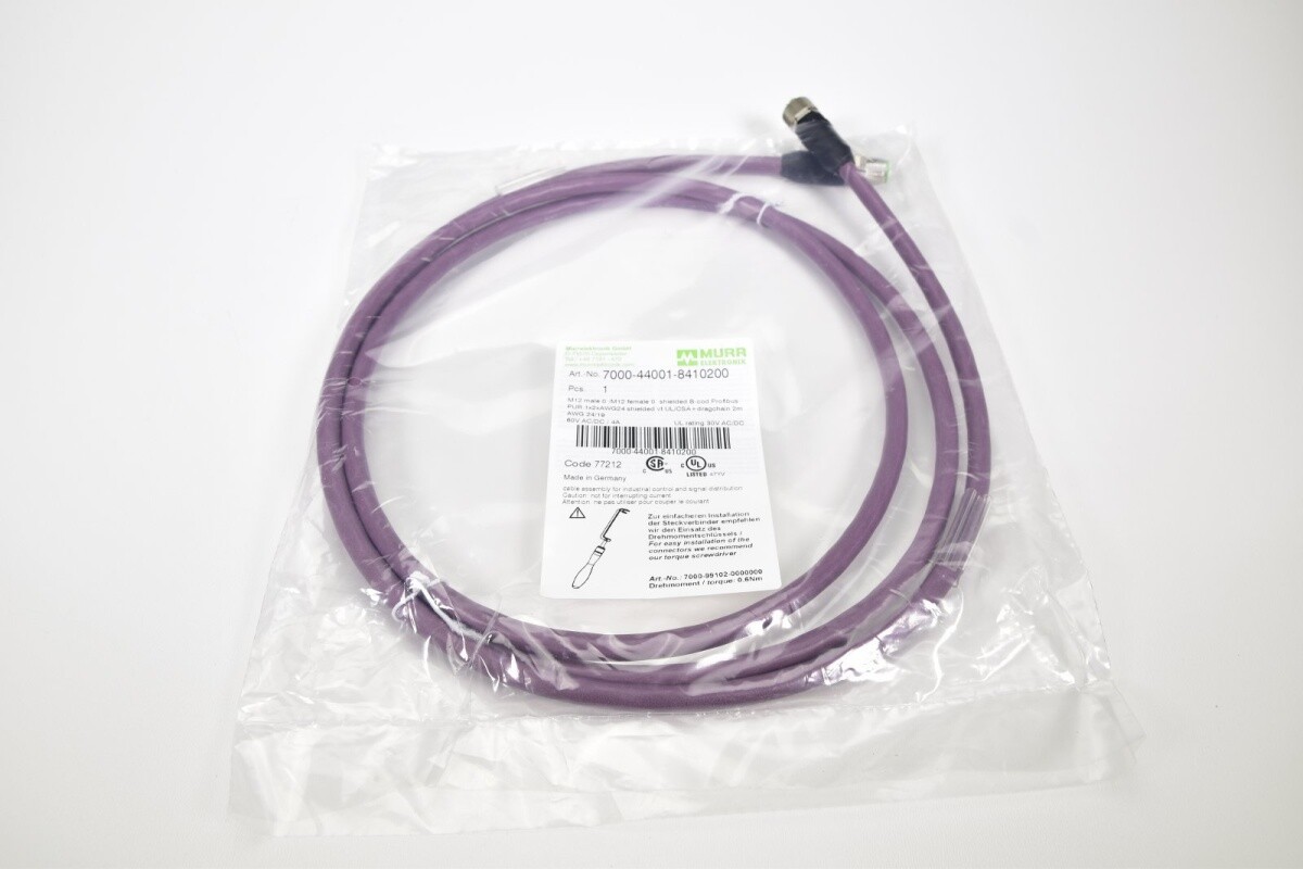 MURR ELEKTRONIK 7000-44001-8410200, Connecting Cable M12 L=2m - NEW