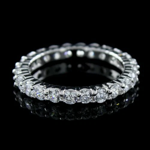 White Gold Engagement Eternity Fine Diamond Rings