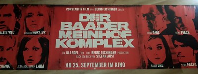 DER BAADER MEINHOF Komplex  BANNER KINOPOSTER Filmposter Poster PVC POSTERWAND