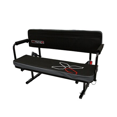 UTV Jump Seat Flip Up Universal Mount Cushioned Padded Rear Facing Seating Black