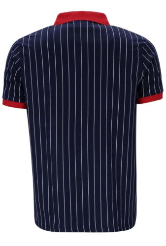FILA Mens Cotton Borg Retro Vintage BB1 Stripe Polo Shirt T shirt top S to 4XL - Picture 20 of 53