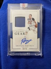 Kristaps Porzingis 2016-2017 panini basketball National Treasures Game Gear Auto