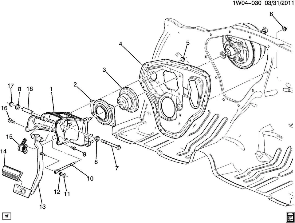 Chevrolet Impala 2009-2014/Cilindro maestro limitado varilla de empuje nuevo OEM 25861855 Foto 4 de 4