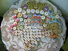 Vintage Crafts Sewing Supplies Collectible Wood Thread Spools Lot 127 Empty