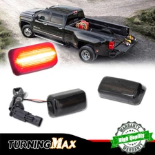 Red LED Rear Wheel Fender Side Marker Lights For Silverado Sierra Dually 2015-22