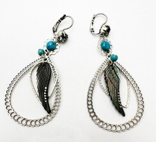 PAIRE DE BOUCLES D'OREILLES PENDANTES VINTAGE
