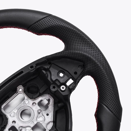 Vollleder flach Sport Lenkrad Fit Chevrolet Corvette C7 ZR1 2014-2019 Rote Nähte - Bild 14 von 17