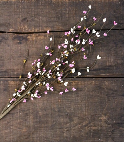 Spray Floreale (Set di 2) Rosa Oliva Avorio Pip Bacche Decorazione Primitiva 26 Pollici - Foto 6 di 6