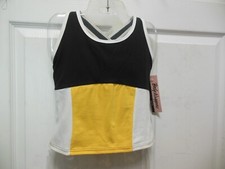 Body wrappers 4284 pullover tank with shelf lining. Girls 8-10C