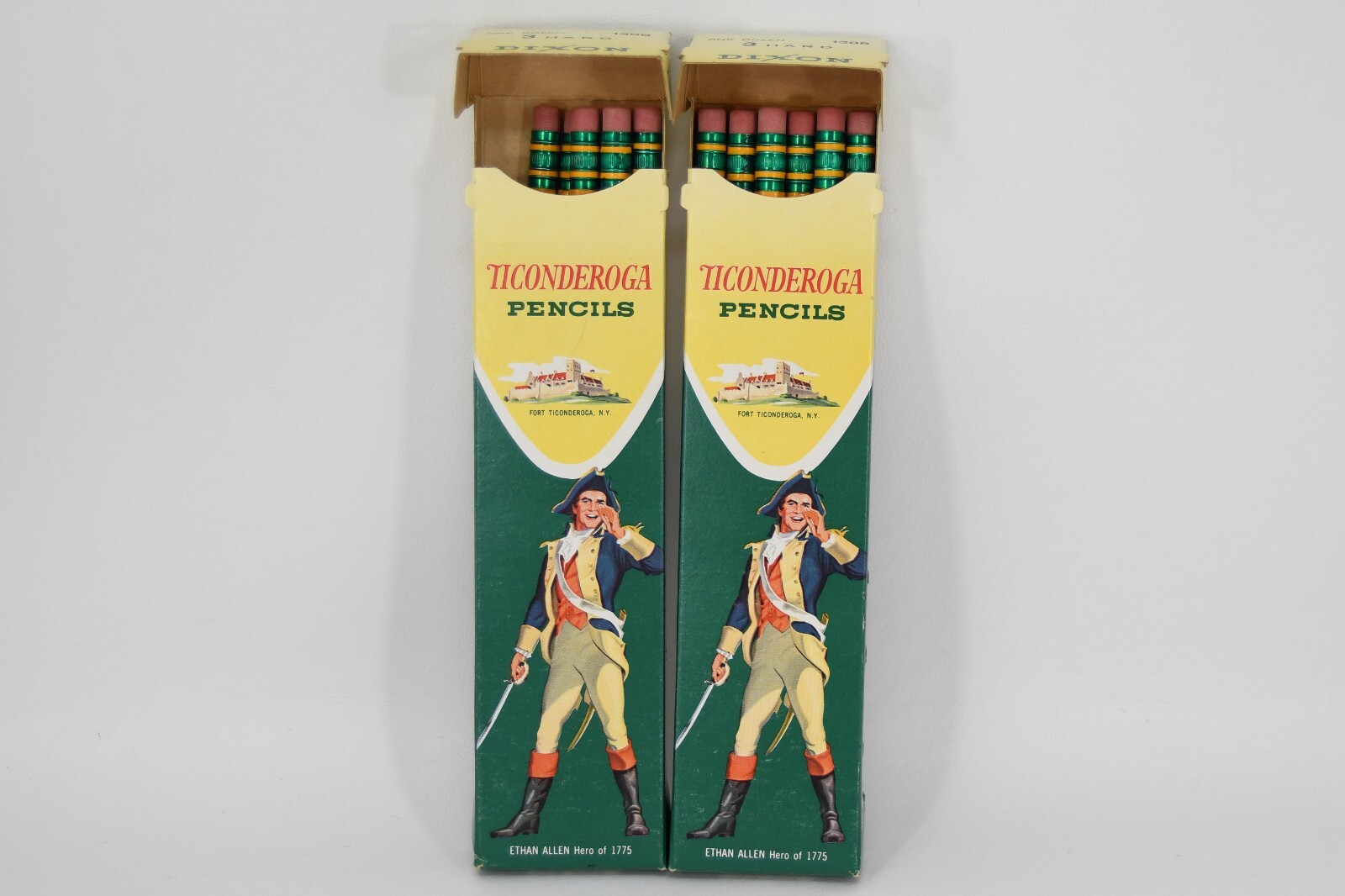 19 New Vintage Ticonderoga No. 1388 Hard Pencils USA Made in Two Boxes-image