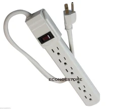 New UL LISTED 6 Outlet Power Strip Surge Protector 1.6 ft 14/3 AWG Free Shipping