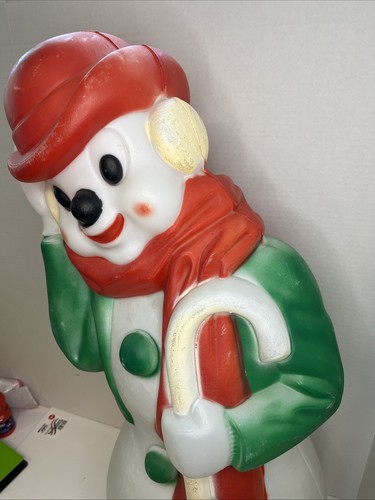 Vintage Empire Plastics 34" Frosty Snowman Blow Mold Christmas Decor Made In USA - Picture 3 of 18