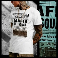 Mafia T-shirt mobster mob hit squad assassins gang life streetwear XL White Tee