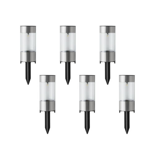 Solar Powered Bollard Mini Landscape Path Lights, Warm White