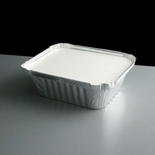 ALUMINIUM FOIL FOOD CONTAINERS+LIDS x 100 No.2 PERFECT FOR HOME AND  TAKEAWAY USE