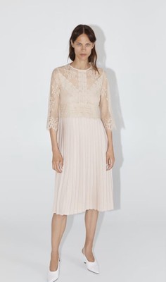 pleated zara dress