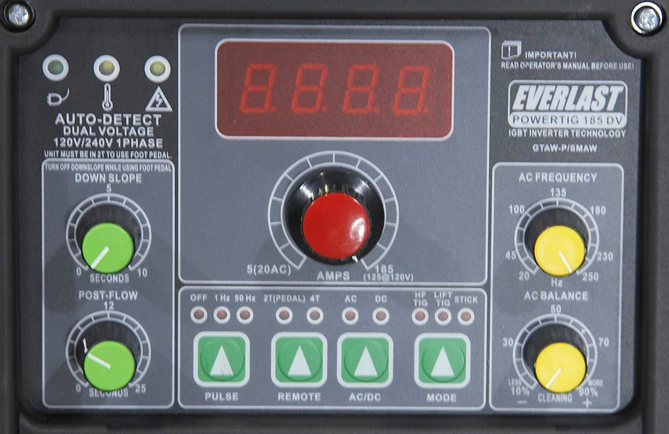 Soldador PowerTIG 185DV 185Amp AC/DC 110/220v Doble Voltaje TIG Stick de Everlast Foto 4 de 4