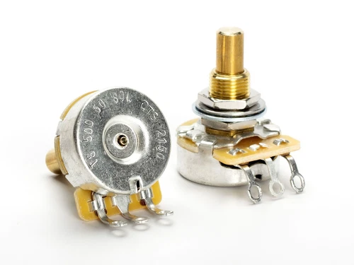 CTS 500k Audio/Log Pot, Solid Shaft, Rear-Routed Guitars
