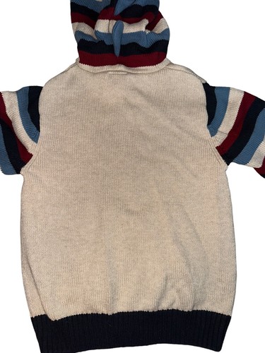 Gymboree Dinosaur Academy Hooded Sweater Black Blue Red Dinosaur Fins 5T EUC - Picture 8 of 8