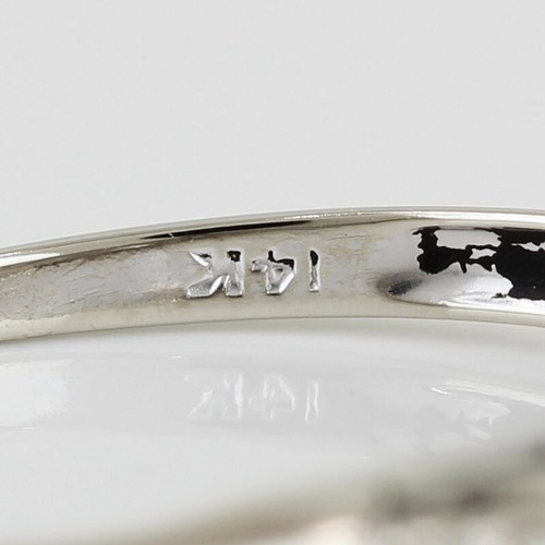 C. 1950 14KWG Diamond Anniversary Band/ Bridal Wedding Ring By Memento - Picture 6 of 8
