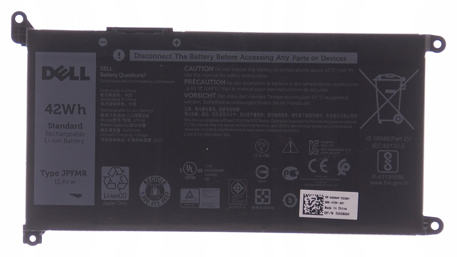 DELL Latitude 3400 Inspiron 5488 JPFMR Batterie