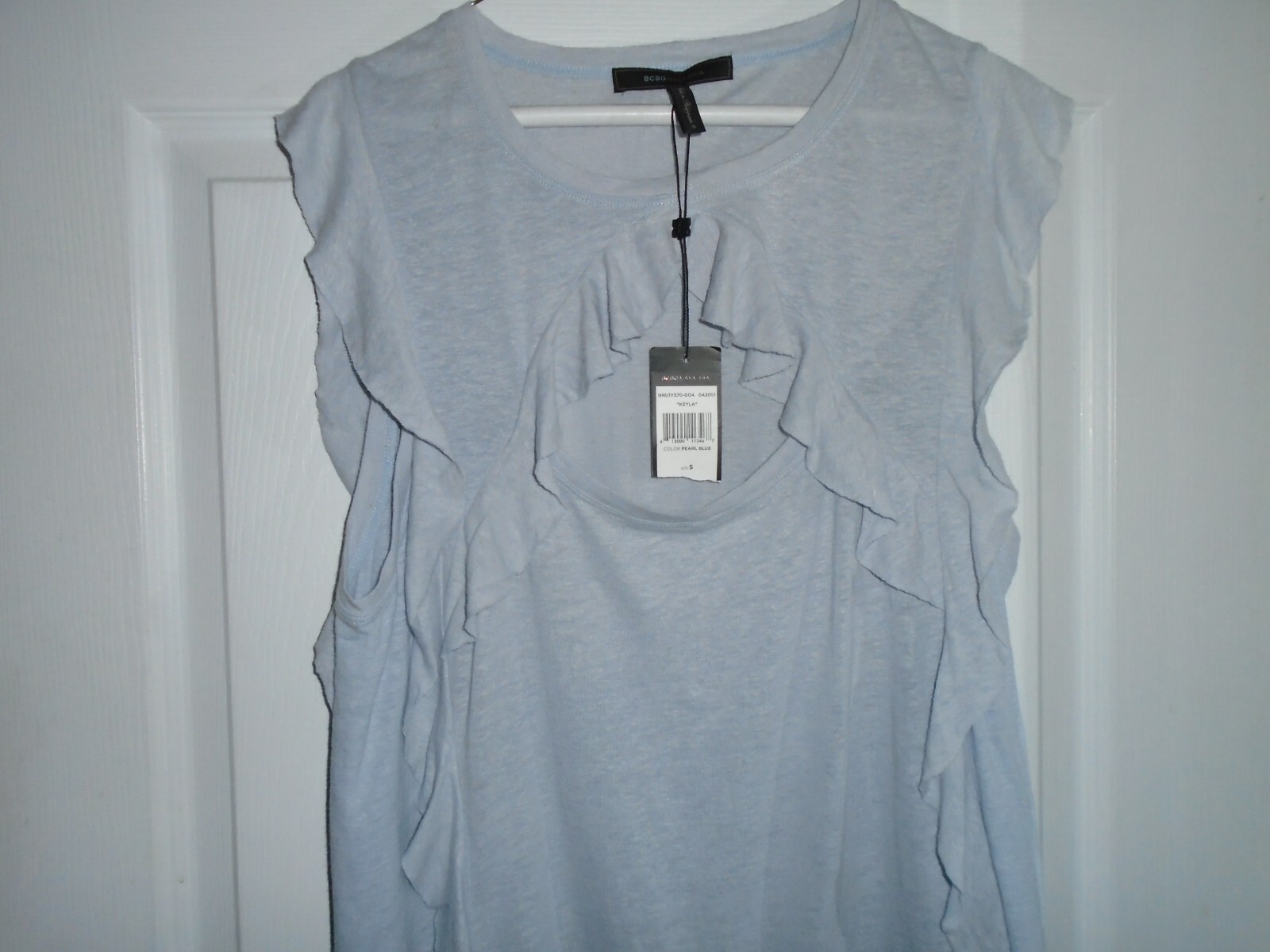 BCBG Maxazria Blue Ruffle